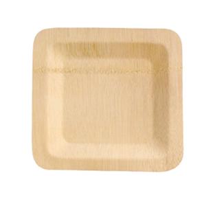 Quality Biodegradable Square Disposable Bamboo Plates 5 inch for Restaurant wholesale