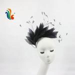 Goose Feather and Stripped Coque Flower Mount for Valentine's Day Party