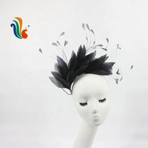 Quality Goose Feather and Stripped Coque Flower Mount for Valentine's Day Party Decoration wholesale