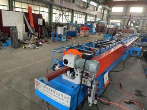 Quality Rectangle Steel Downspout Roll Forming Machine Round Sawing Cutting 5T Decoiler wholesale