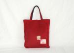 Blue Liner Outside Printing Design Red Cotton Tote Bag For Adult