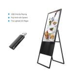 Movable Digital Indoor Poster Versatile , 32 43 49 55 65 Inch LCD Advertising