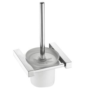 Quality Sus304 Stainless Steel Toilet Brush Holders Glass Rust Resistance Polished wholesale