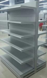 Quality Cold Rolled Steel Supermarket Display Shelving Racks / Adjustable Storage Shelf wholesale