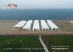 A Shape And Double Decker Sport Event Tents With PVC And ABS Sidewall
