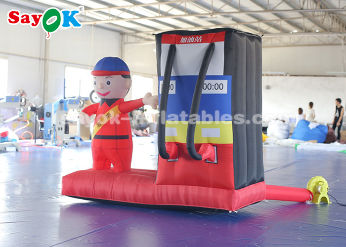 Durable Inflatable Gas Station Cartoon Characters For Commercial