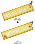 Travel Gifts Embroidered Key Tags Handmade Embroidered Fabric Keychain