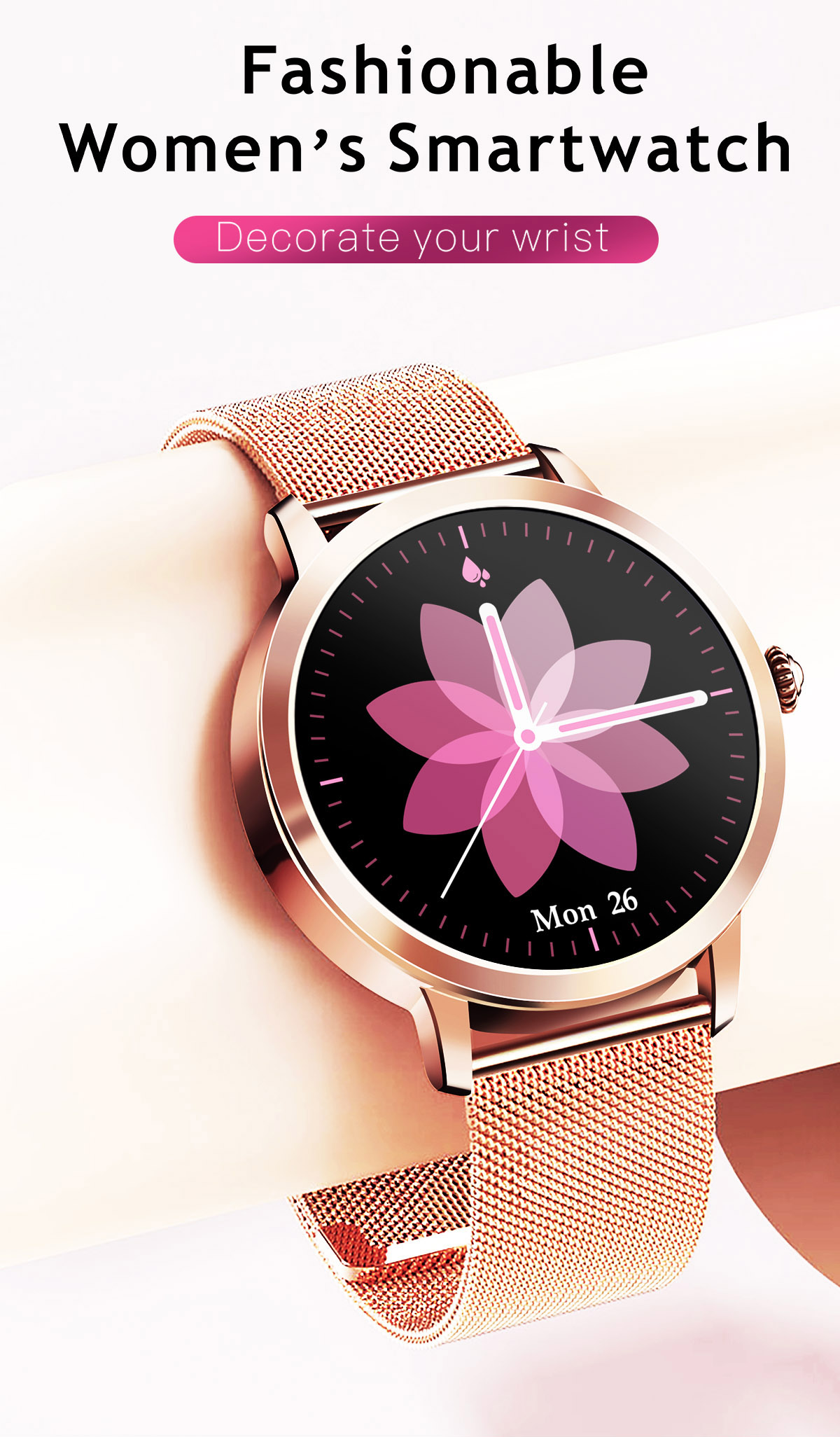 1.09 inch IPS Full Touch Smartwatch with Flap Smart Wearable Bracelets