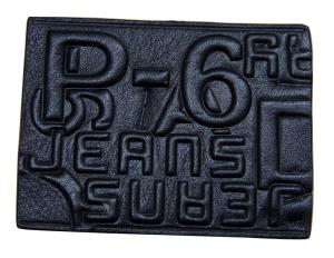 Quality Simple Style Embossed Leather Patches Pantone Color leather patch for jeans wholesale