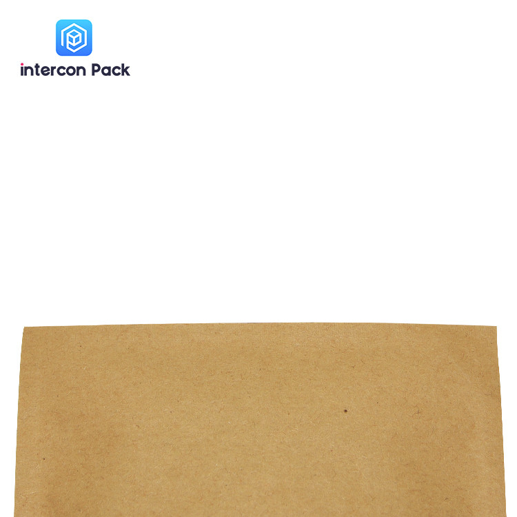 tough Resealable Kraft Paper Pouch Biodegradable Water Resistant