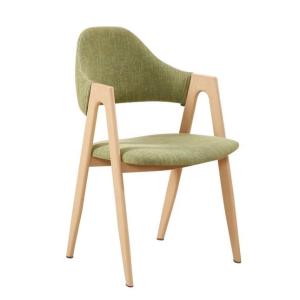 Quality Nordic fashion creative solid wood dining chair cloth art leisure chair simple back armchair coffee restaurant A chair wholesale