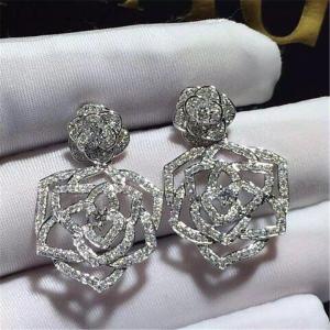 Quality Piaget full diamonds of hollow rose earring 18kt gold with white gold or yellow gold wholesale