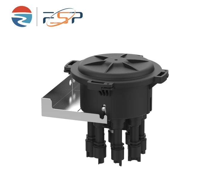 8 Ports Pre-Connectorised Fiber Optic Splice Closure for FTTX Applications in Black