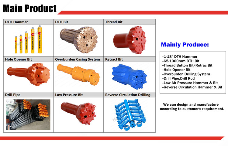 76MM-500MM DTH Hammer Bits Downhole Tools For Geothermal Drilling