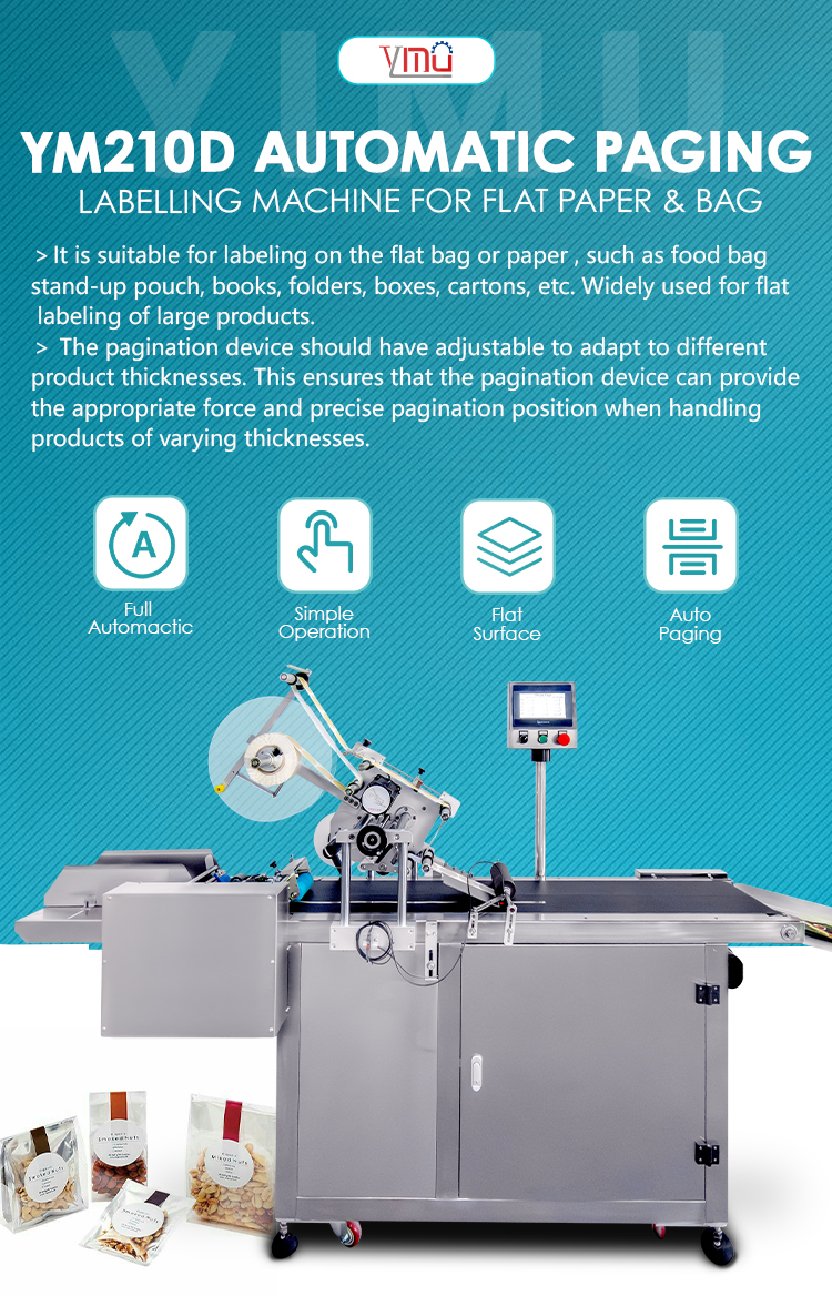 YIMU YM210D Automatic Rfid Hang Tag Cardboard Label Applicator Pouch Paging Labeling Machine