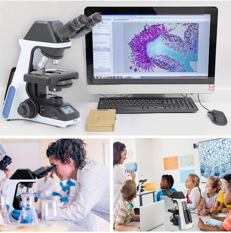 A12.1030-B Laboratory Binocular Compound Light Microscope 100x