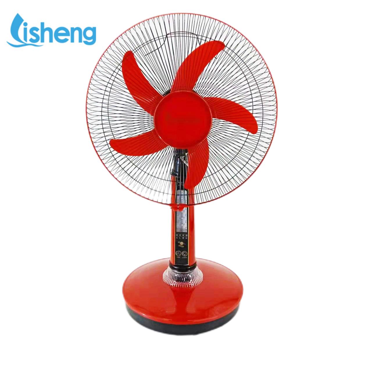 Household 16 Inch Adjustable Floor Fan Rechargeable With Solar Panel