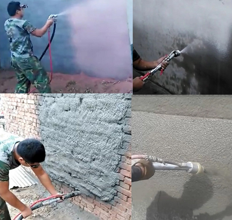 Cement Mortar Spraying Machine For Building , Automatic Wall Plastering Machine