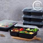 Customizable PET Disposable Plastic Food Containers Multi Grid Thickened Leak
