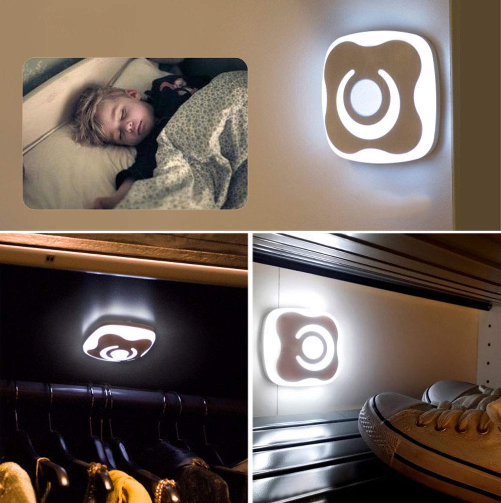 Upgraded Motion Sensor Closet Light, Cordless Rechargeable LED Smart Night Light