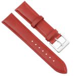 Rufous Color Leather Watch Strap Bands PVD Plating Stainless Steel Buckle
