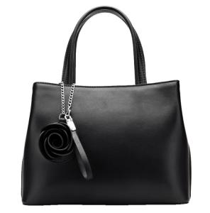 Quality Pure Leather Tote Bags Fashion Cowhide Daily Bag with Flower Women's Handbags wholesale