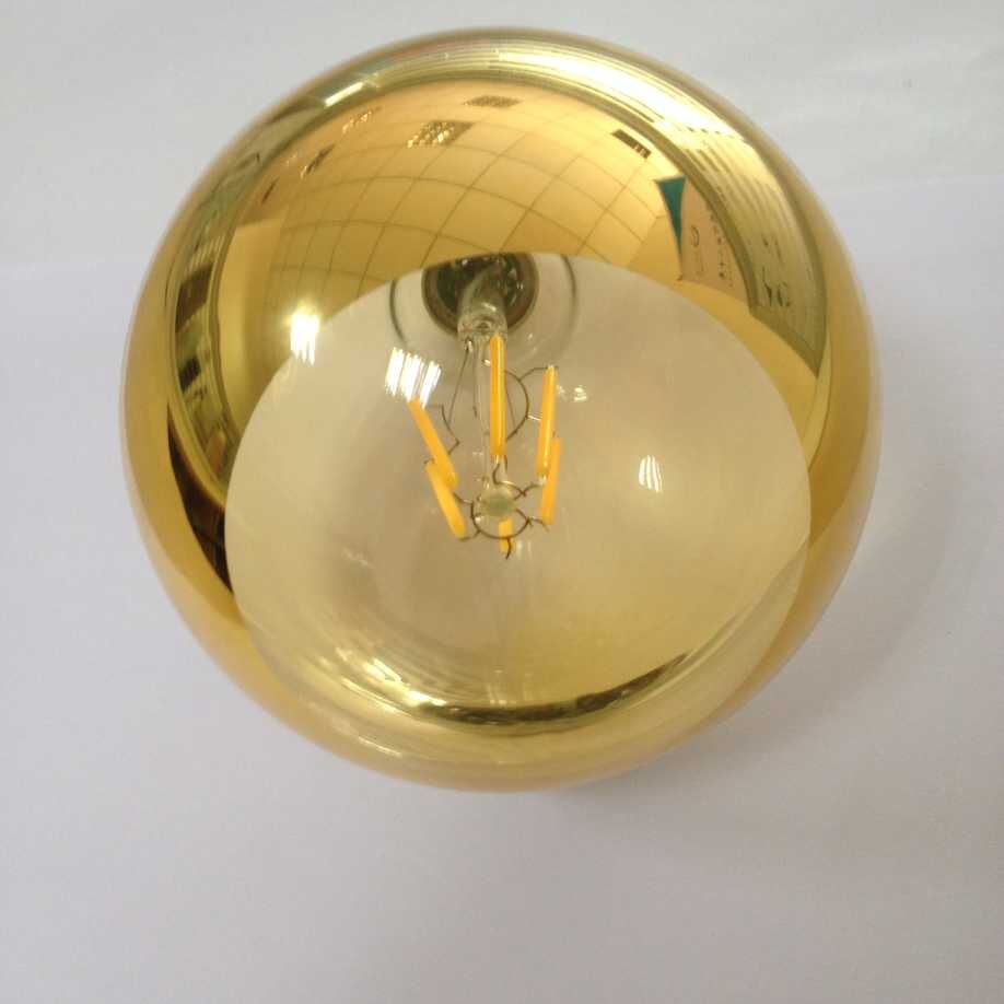 2016 hot design refelector mirror glass dimmable filament led globe lights G25 G40 Edison style