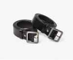 4.0cm Width Mens Casual Leather Belt Rectangle Old Silver Buckle