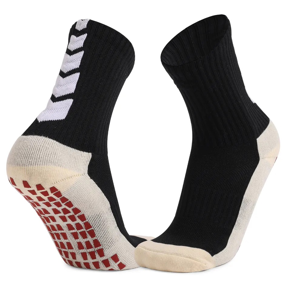 Custom Performance Standard Thickness Non-Slip Athletic Soccer Grip Socks for Men