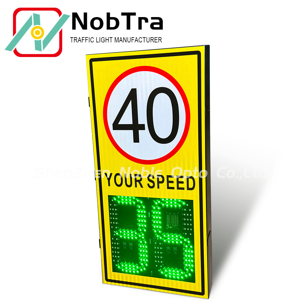 2 Digits Solar Speed Feedback Display for Road Safety Speed Limit 1-250km/h Weatherproof IP54