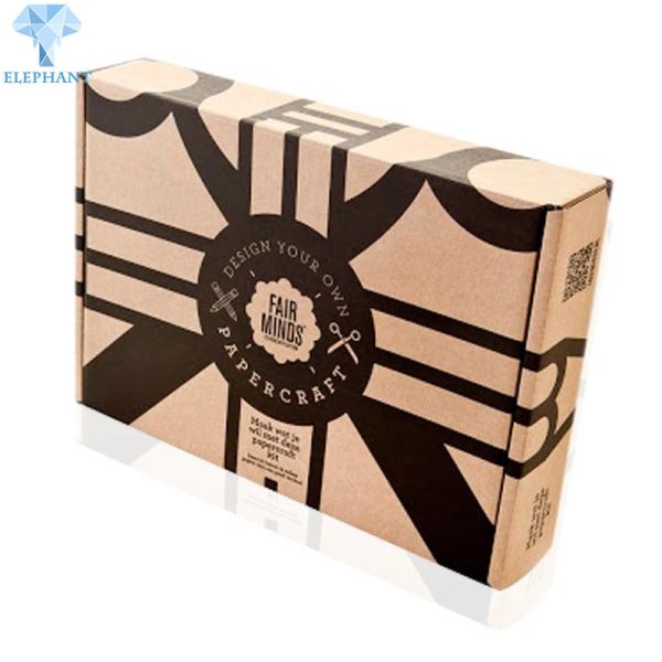 Customized Black Printed Logo Garment Cardboard Kraft PaPer Packing Corrugated