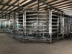 Quality 1000 Kg Per Hour Spiral IQF Freezer for Meat Beef Pork Blood Chicken wholesale