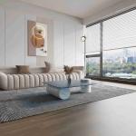Light Luxury Marble Round Coffee Table Creative Living Room High End Designer