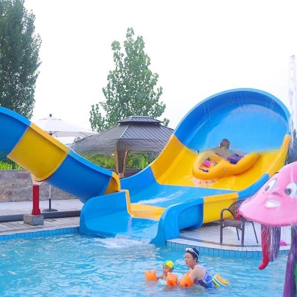 OEM ODM Commercial Water Slide Fiberglass Swimming Pool Slide Oxidation