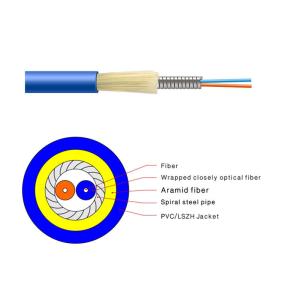 Quality GJSFJV 2f Armored Indoor Optical Fiber Cable Duplex 3.0mm wholesale