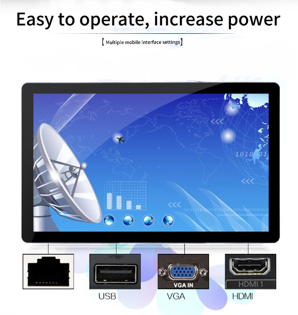 27 Inch Capacitive Touch Screen LED LCD TFT Wall Mounted Advertising Display
