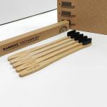 Custom Natural Ecological Bamboo Charcoal Soft Toothbrush Family Wooden