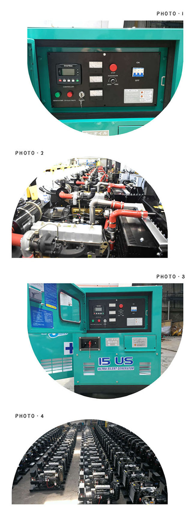 25KVA 400V Canopy Diesel Generator , Electric Start Diesel Generator