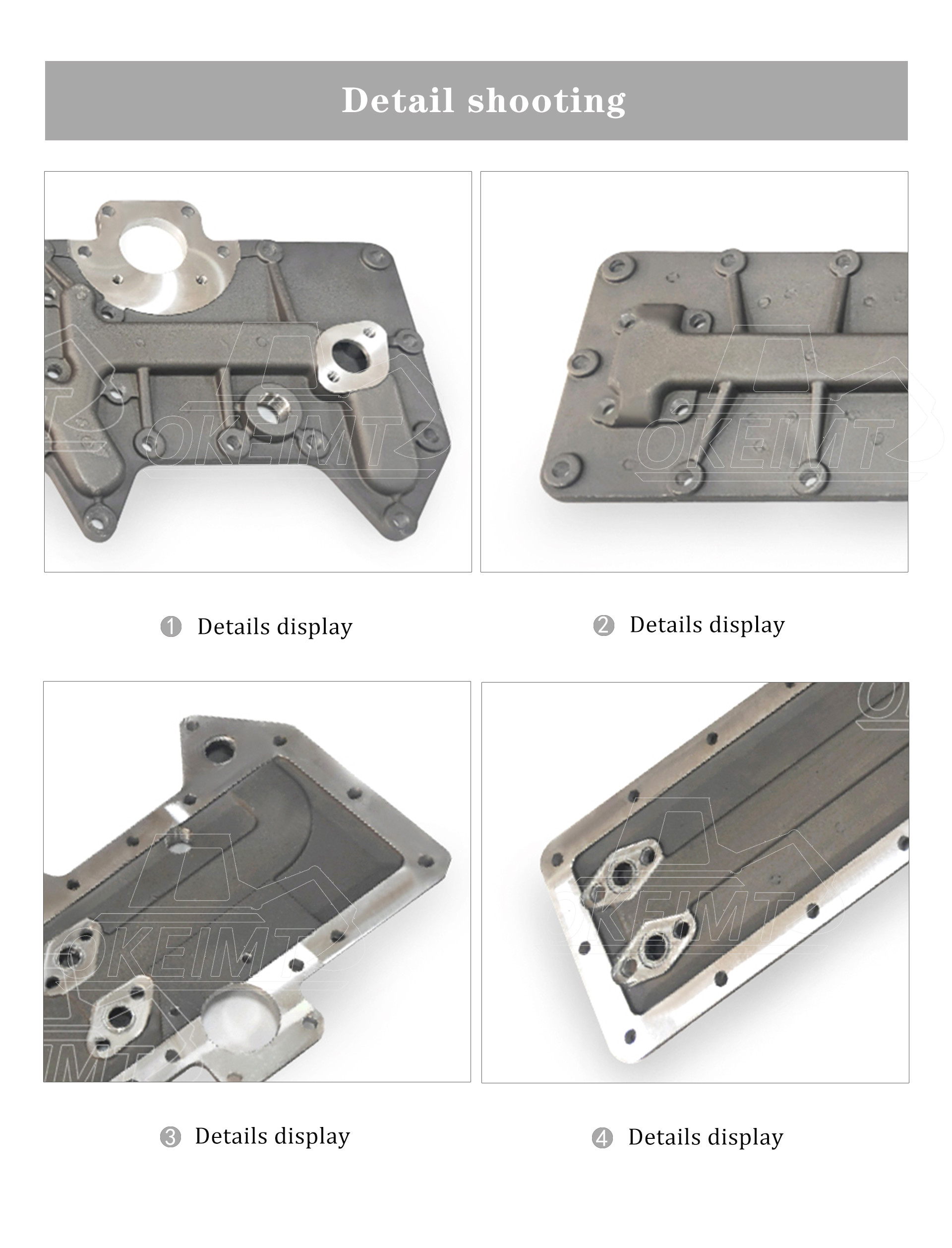 6D155 Oil Cooler Cover 6127-61-2113 Excavator Engine Parts