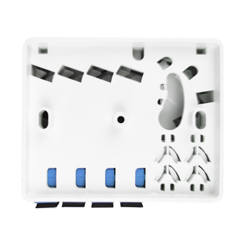 FTTH Network Indoor 4 Cores SC UPC Plastic Fiber Optic Faceplate Socket Panel in Gray