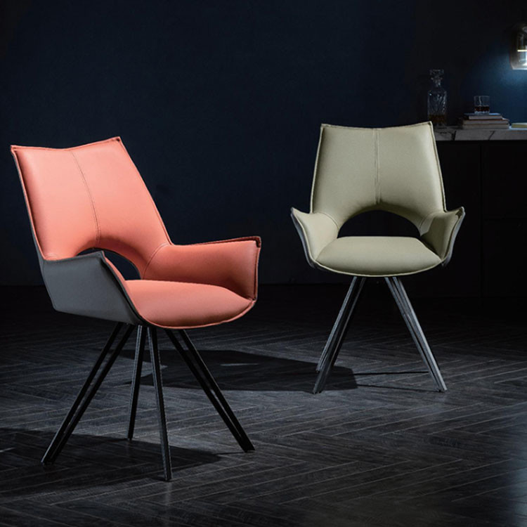 PU Leather Hotel Dining Chair Modern Leisure Durability Native Sponge