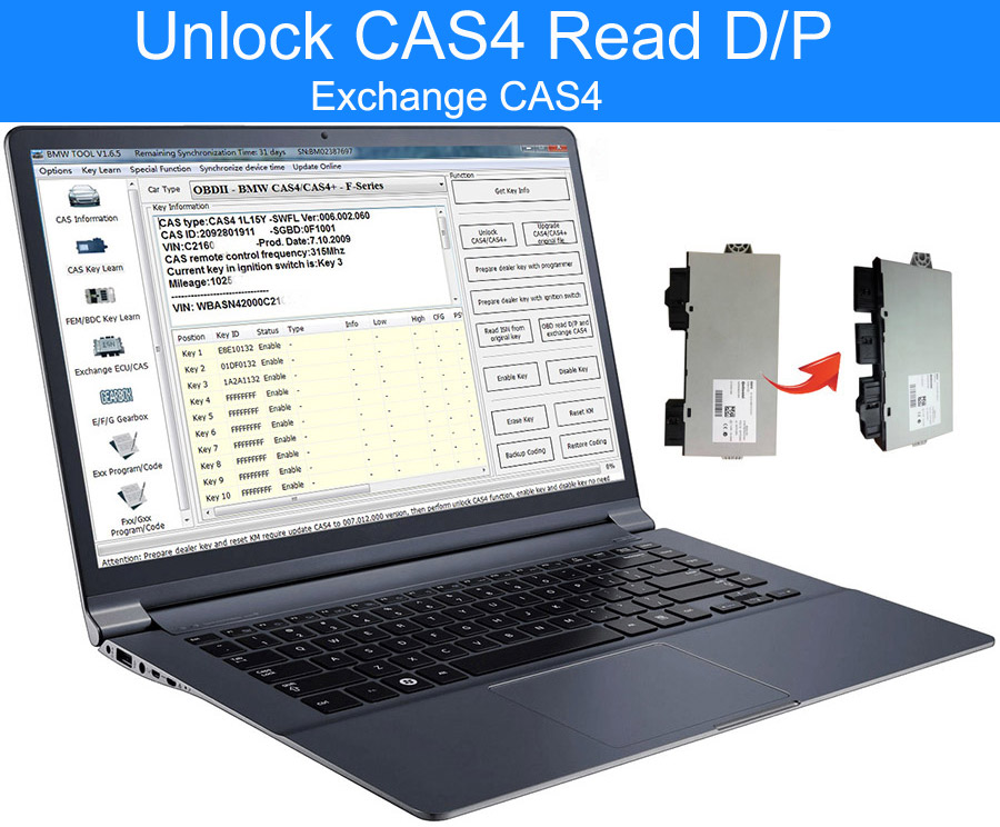 GODIAG GT100 Pro GT100+ Breakout Box with BMW CAS4 CAS4+ and FEM/BDC Test Platform