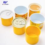 Dogs Eat Canned Sardines Tin Can 150g Round Aluminum Tins Yellow