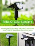 2200mAh 10W LED Solar Landscape Spotlights IP65 Waterproof 3300k