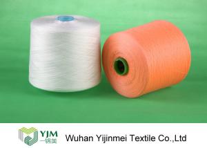 Quality High Tenacity 40s/3 Dope Dyed Polyester Yarn , Orange / Green Z Twist Yarn wholesale