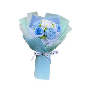 Quality Creative Sunflower and Rose Woolen Flowers Hand-knitted Finished Product Knitted Flower Bouquet Valentine's Day Gift Artificial Flowers wholesale