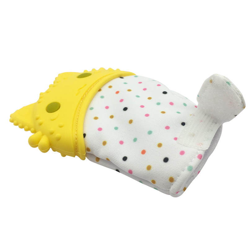 amazon best seller top selling eco-friendly high quality baby teeth toys silicone teether teething mitten finger brush