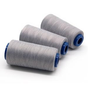 Quality 40/2 100% Spun Polyester Cotton Sewing Thread for Touch Screen Silver Conductive Yarn wholesale