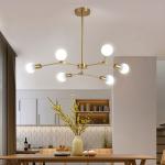Modern iron chandeliers long drop chandelier Rose Gold Black Color E27 Bulb