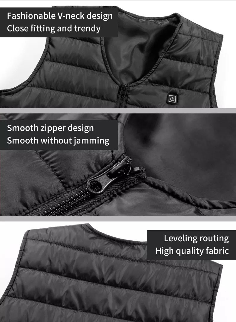 Graphene Unisex Thermal Electric USB Heated Gilet Far Infrared OEM